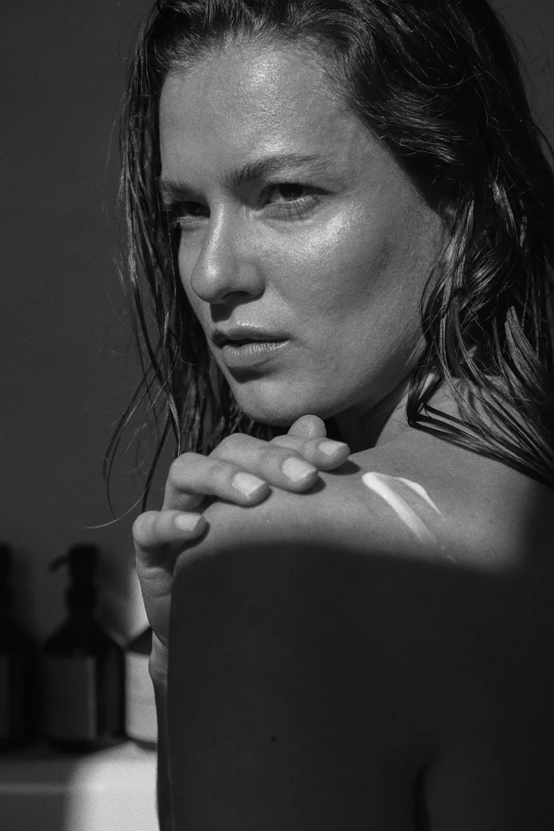 Schwarz-weiss Beauty-Portrait